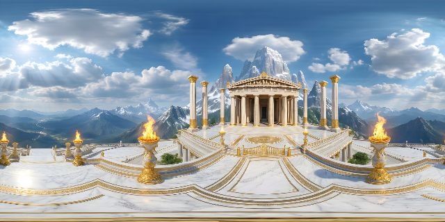 Greek Odyssey, 360° world: Photorealistic · midday · far elements