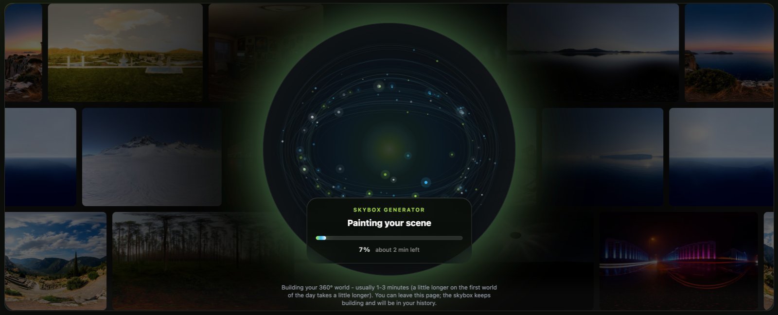 Studio, the AI 360° world generator
